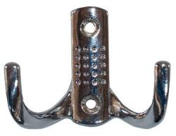  Cuier model Noktali, 2 carlige, finisaj crom-lucios - accesoriipescuit Agatator cuier