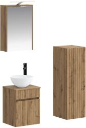 vidaXL Комплект мебели за баня 4 бр. Дъб артизан (3407470)