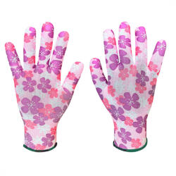 VERTO Mănuși de grădină, poliester, cu model floral, 8" (97H147) (97H147)