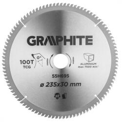 GRAPHITE Fierăstrău circular cu dinți din carbura de tungsten, 235x30mm, 100 de dinți, ALU (55H695) (55H695) Disc de taiere