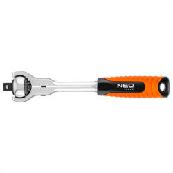 NEO TOOLS Cheie cu clichet 1/2", cu cap rotativ 360°, 72 de dinți (08-546)