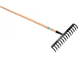 TOYA Greblă cu mâner din lemn 14 dinți 140cm (35784) (FL-35784) Grebla