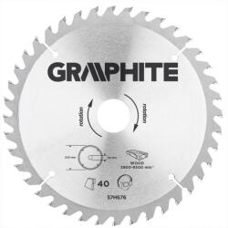 GRAPHITE Fierăstrău circular cu dinți din carbura de tungsten, 200x30mm, 40 de dinți (57H676) Disc de taiere