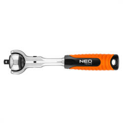 NEO TOOLS Cheie cu clichet 1/4", cu cap rotativ 360°, 72 de dinți (08-540)