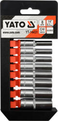 TOYA Set chei tubulare lungi 8 piese 5, 5-13 mm 1/4" (YT-14431) - sculeforte Trusa unelte