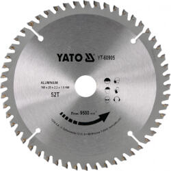 TOYA Disc fierăstrău pentru aluminiu 160×52T×20 mm (YT-60905) (YT-60905) Fierastrau