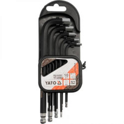 TOYA Set chei imbus 10 piese cu cap sferic (1, 27-10) S2 (YT-0560) (YT-0560) Cheie imbus