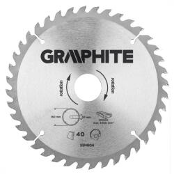 GRAPHITE Fierăstrău circular, din carbura de tungsten, 180x30mm, 40 de dinți (55H604) Disc de taiere