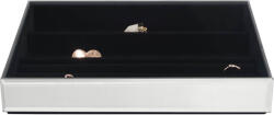 Stackers Casetă pentru bijuterii Stackers cu 4 compartimente, cu 4 compartimente classic velvet din sticlă cu căptușeală neagră (75477)