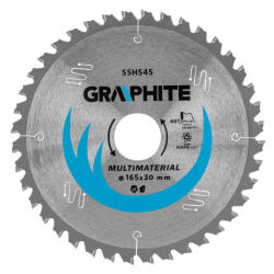 GRAPHITE Fierăstrău circular cu dinți din carbura de tungsten, 165x30mm, 40 de dinți, universal (55H545) (55H545) Disc de taiere
