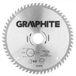 GRAPHITE Fierăstrău circular cu dinți din carbura de tungsten, 200x30mm, 60 de dinți (57H678) Disc de taiere