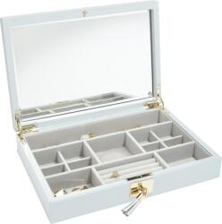 Stackers Casetă pentru bijuterii Loves Luxury bleu cu capac și oglinjoară (75445)