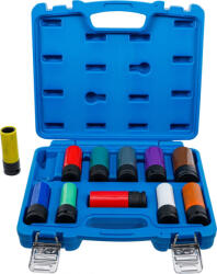 BGS technic Set capete cheie de impact cu protecţie | 12, 5 mm (1/2") | 15 - 27 mm şi şuruburi de roţi speciale | 11 piese (BGS 74254) (74254) Cheie tubulara