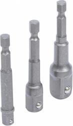 BGS technic Set adaptoare pentru maşini de găurit | 6, 3 mm (1/4") | 6, 3 mm (1/4") / 10 mm (3/8") / 12, 5 mm (1/2") | 3 piese (BGS 8204) (8204) Cleste