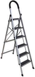 Bormann scară de aluminiu pentru casă 5+1 trepte, antiderapant (BHL7036) (BHL7036)