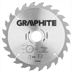 GRAPHITE Fierăstrău circular cu dinți din carbura de tungsten, 190x30mm, 24 de dinți (57H668) Disc de taiere
