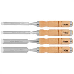 NEO TOOLS Set dalte pentru lemn 6, 12, 18, 24 mm, 4 bucăți, mâner din lemn (37-800) Dalta