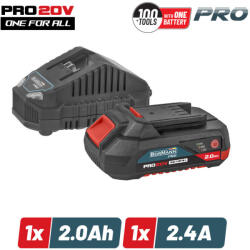 Bormann Set de bază acumulator 20V, baterie 2.0Ah și încărcător 2.4A (BBP9920) (BBP9920)