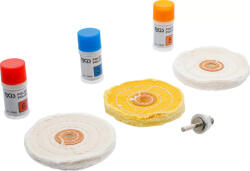 BGS technic Sortiment polişare pentru metale moi | 7 piese (BGS 3990) (3990)
