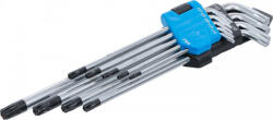 BGS technic Set chei tip L | extra lungi | Profil T (pentru Torx) cu gaură T10 - T50 | 9 piese (BGS 794) (794) Cheie torx