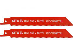 TOYA Pânză ferăstrău sabie 150 mm/10TPI bimetal (2 buc/set) (YT-33930) Fierastrau