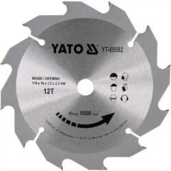 TOYA Disc fierăstrău pentru lemn 170×16×2, 2 mm / 12T (YT-60582) (YT-60582) Fierastrau