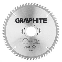 GRAPHITE Fierăstrău circular, din carbura de tungsten, 180x30mm, 60 de dinți (55H605) Disc de taiere