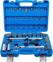 BGS technic Set chei tubulare 12 colțuri | Antrenare 12, 5 mm (1/2") | 8 - 32 mm | 51 piese (BGS 74509) (74509) Trusa unelte