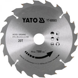 TOYA Disc fierăstrău pentru lemn 210×30 mm 20T (YT-60665) (YT-60665) Fierastrau