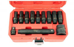 KROFtools Set biți impact pneumatic 3/4", 12 piese (6159) - sculeforte Cheie tubulara