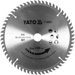 TOYA Disc fierăstrău pentru PVC 185×20×1, 5 mm / 60T (YT-60627) (YT-60627) Fierastrau