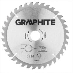 GRAPHITE Fierăstrău circular cu dinți din carbura de tungsten, 205x30mm, 36 de dinți (57H682) Disc de taiere