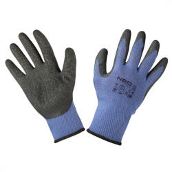 NEO TOOLS Mănuși de muncă, acoperite cu latex, bumbac cu poliester, 2143X, mărimea 8 (97-640-8) (97-640-8)