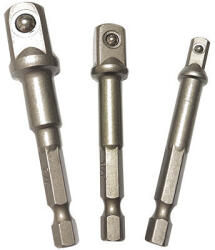 BORMANN Pro Set adaptoare CRV pentru chei 1/4'' 3 buc. (1/4''-3/8''x65mm, 1/2''x73mm) (BHT3730) Cheie tubulara