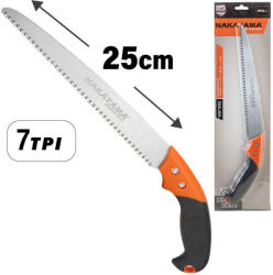 NAKAYAMA fierăstrău de crengi cu lamă dreaptă SK5, 250 mm, 7 dinți, 1, 0 mm dinți triple, mâner bicomponent (SSF350) (SSF350) Fierastrau