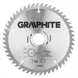 GRAPHITE Fierăstrău circular cu dinți din carbura de tungsten, 190x30mm, 50 de dinți (57H672) Disc de taiere