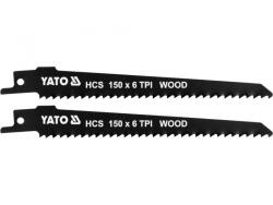 TOYA Pânză ferăstrău sabie pentru lemn 150/1, 0 mm 6 TPI HCS (2 buc/set) (YT-33922) (YT-33922) Fierastrau