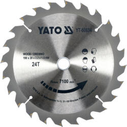 TOYA Disc fierăstrău pentru lemn 190/20/24 cu carbură de wolfram (YT-60634) Fierastrau