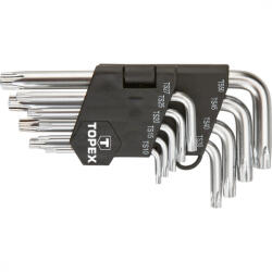 TOPEX SET TORX TS10-50 9buc, GĂURI (35D950) (35D950) Cheie torx