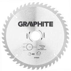 GRAPHITE Fierăstrău circular cu dinți din carbura de tungsten, 216x30mm, 48 de dinți (57H680) Disc de taiere