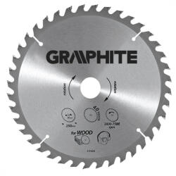 GRAPHITE Pânză de fierăstrău circular cu dinți din carbură, 160x30mm, 18 dinți (57H656) Disc de taiere