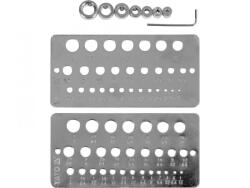 TOYA Set șabloane măsurare diametru găuri 10 piese (YT-44095) (YT-44095) Burghiu
