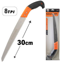 NAKAYAMA fierăstrău de crengi, lamă dreaptă, 300 mm - 8TPI 1, 0 mm, dinți triple și mâner bicomponent (SSF353) (SSF353) Fierastrau