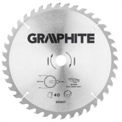 GRAPHITE Fierăstrău circular, din carbura de tungsten, 315x30mm, 40 de dinți (55H607) Disc de taiere