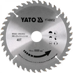 TOYA Disc fierăstrău pentru lemn 200×30 mm 40T (YT-60652) Fierastrau