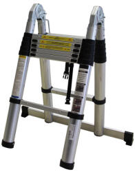 Bormann scară telescopică din aluminiu, 14 trepte, 2, 2+2, 2 m, soft close (BHL5720) (BHL5720)