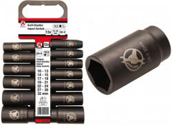 BGS DIY Set chei tubulare de impact | Antrenare 12, 5 mm (1/2") | 10 - 32 mm | 13 piese (BGS 95207) (95207) Cheie tubulara