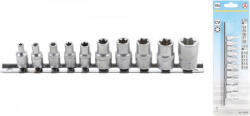 BGS DIY Set chei tubulare Profil E | 6, 3 mm (1/4") / 10 mm (3/8") | E4 - E16 | 10 piese (BGS 9548) (9548) Cheie tubulara
