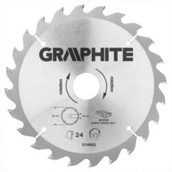 GRAPHITE Fierăstrău circular cu dinți din carbura de tungsten, 185x30mm, 24 de dinți (57H662) Disc de taiere