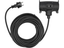 TOYA Prelungitor cablu flexibil izolat cauciuc 15 m 3x1, 5 mm2 cu 2 prize (YT-81031)